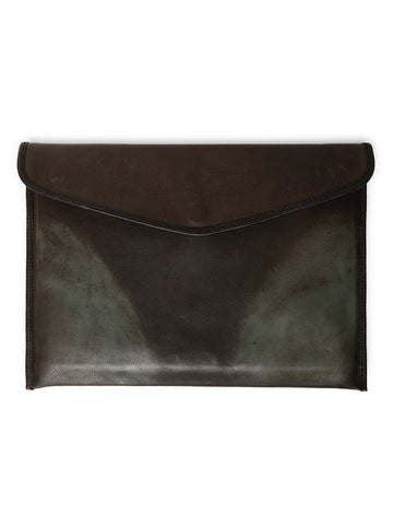 SleekSkin: Olive Genuine Leather Laptop Sleeves