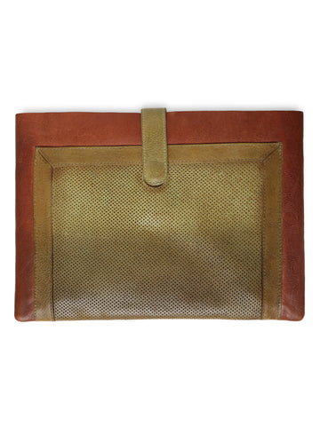 EleganceWrap Olive Leather Laptop Cases