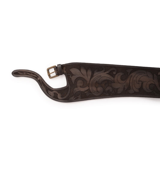 Wash Black Women's Genuine Leather Belt by Art N Vintage