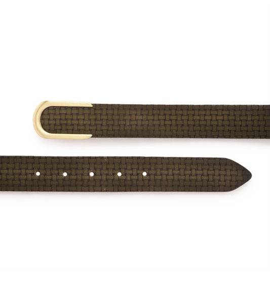 Olive Classic Rounded Rectangular Buckle by Art N Vintage
