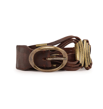 Brown Womens Genuine Leather Belt by Art N Vintage