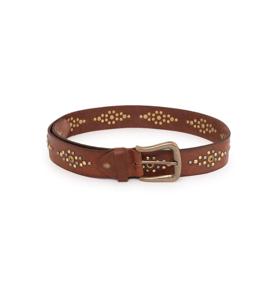 COGNAC  Womens Genuine Leather Belt by Art N Vintage