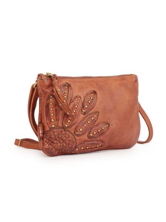 Fresia : Rustic Bloom Flower Patchwork Crossbody Clutch