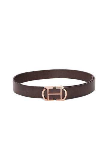 BROWN Mens Sleek Brown Leather Belt by Art N Vintage