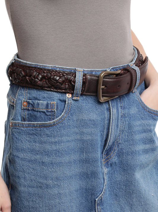 Brown Womens Genuine Leather Belt by Art N Vintage