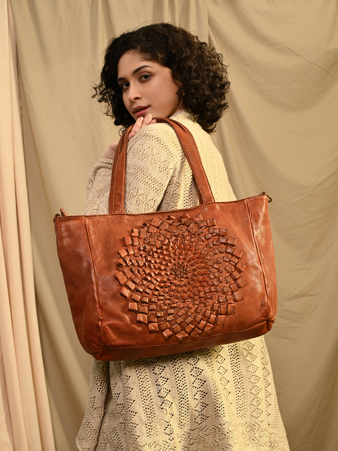 Leather Handbags Orange Handbag Australia L'ARTIGIANO WOMENS