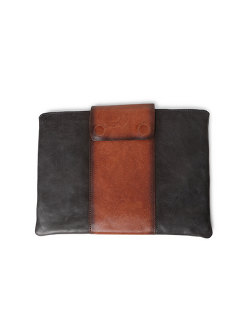 LuxeGuard Cognac Leather Laptop Sleeves