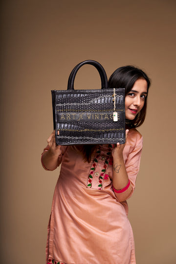 VALERIA: Womens Real Beige Leather Tote Bag by Art N Vitnage