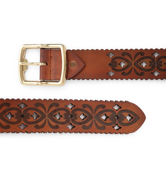 Tan Women's Genuine Leather Belt by Art N Vintage