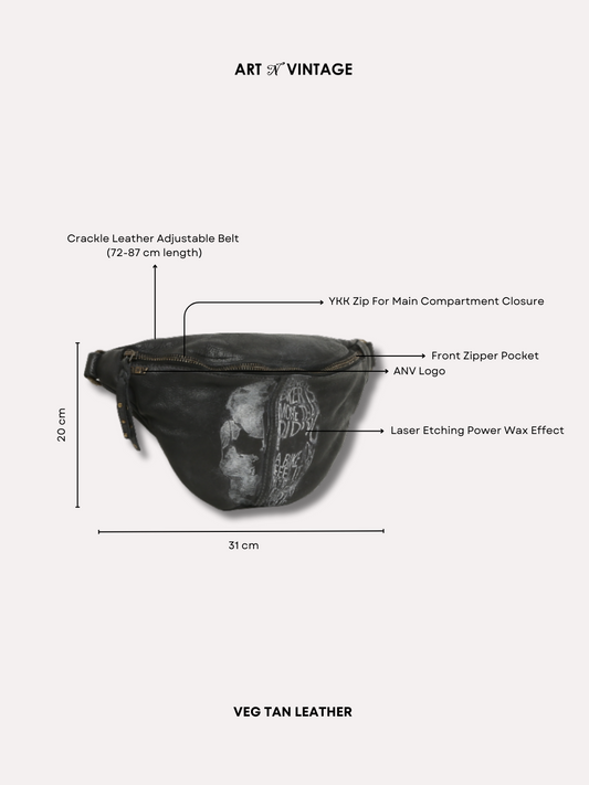 Skull: A Unisex Bikers Waist Bag