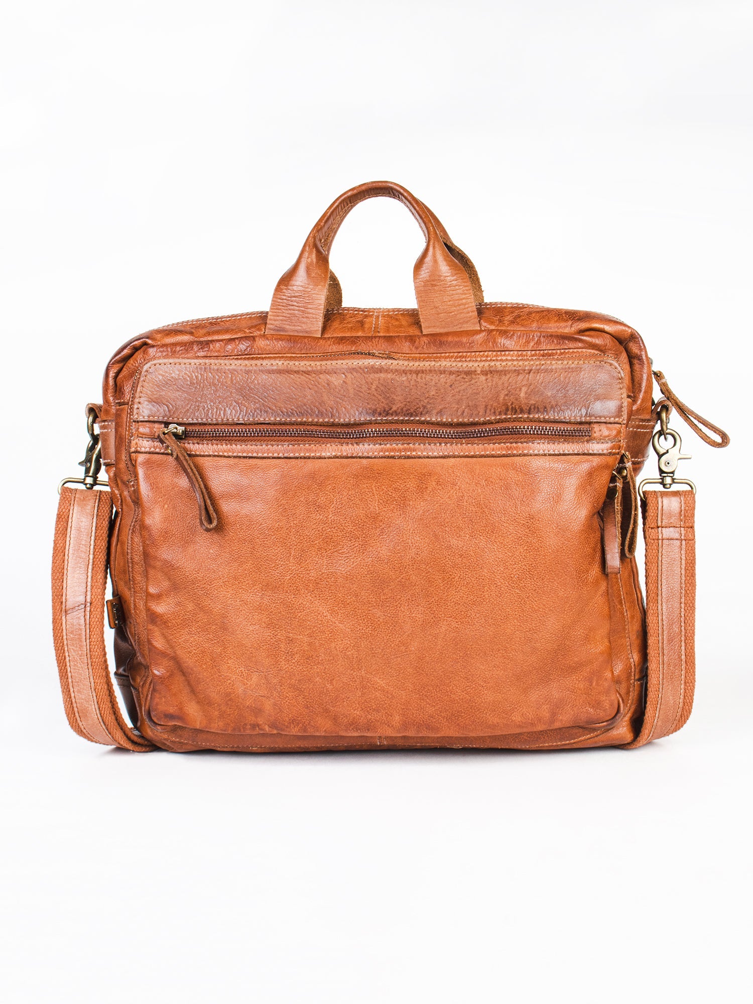 Enfield Cognac Vintage Leather Men's Laptop Bag