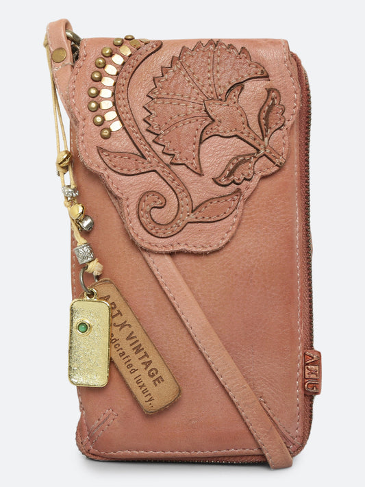 Fresia: Folral Patchwork Phone Wallet Crossbody