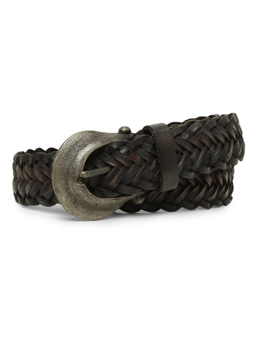 Meticulously Crafted Black Woven Belt