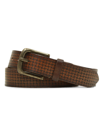 Genuine Leather In A Refined Brown With Laser Engraving Design For Mens
