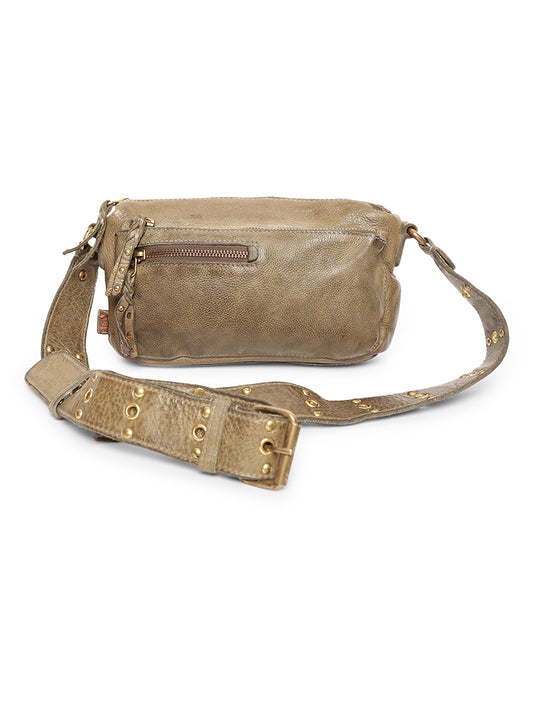 TRANQUIL TRAIL: OLIVE CROSSOVER SLING BAG BY ART N VINTAGE