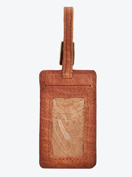 40/41 Vintage Auto Multicolor Leather Luggage Tag