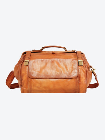 Leather Weekender Duffel Bag
