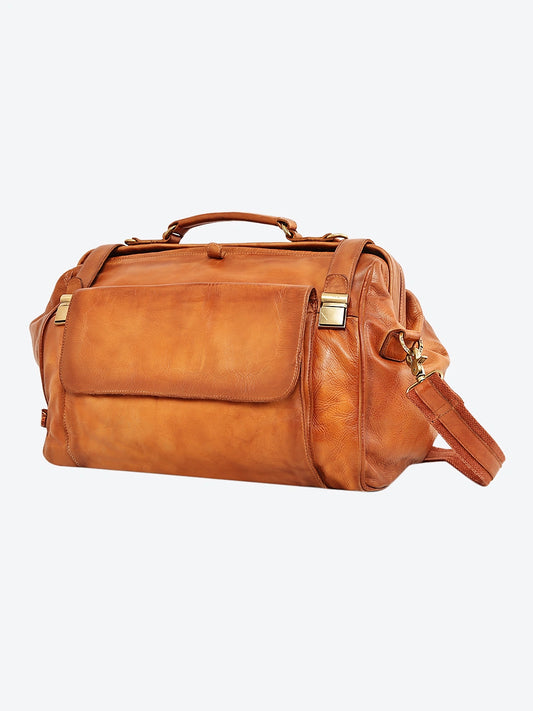 Leather Weekender Duffel Bag