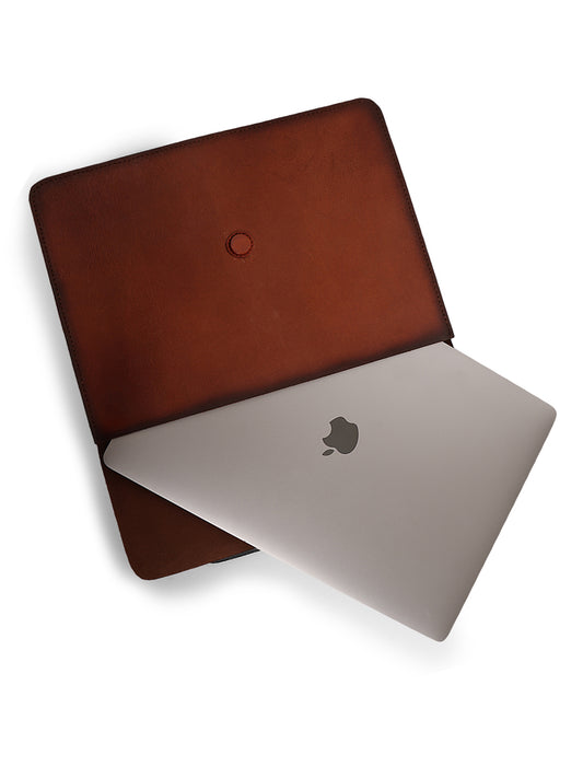 Prestige Cognac Leather Laptop Sleeves