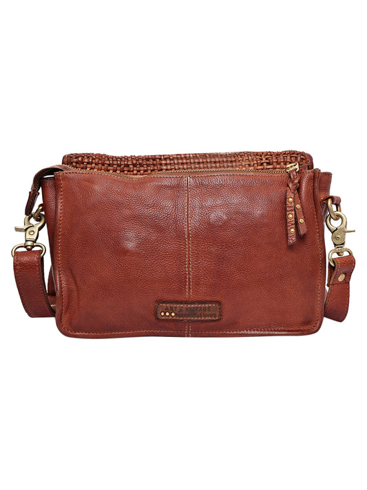 Elara Handwoven Leather Sling Bag