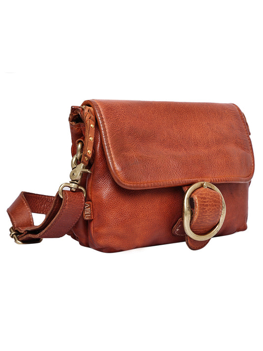 Aurora Handwoven Leather Crossbody Bag