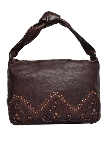 Art N Vintage Premium Studded Leather Hobo Bag