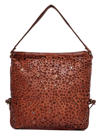 Elara Mandala Handcrafted Leather Shoulder Sling Bag