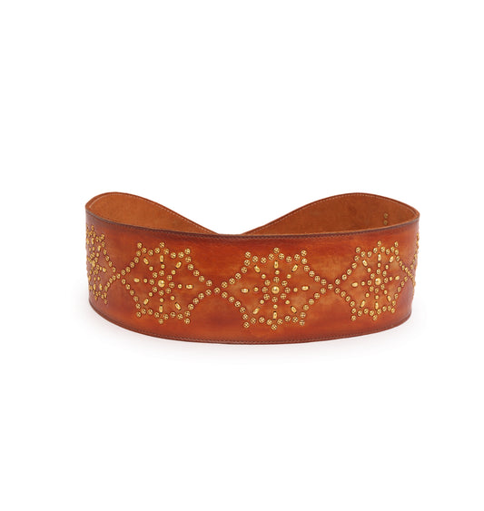 TAN WOMEN  GENUINE LEATHER BELT BY ART N VINTAGE