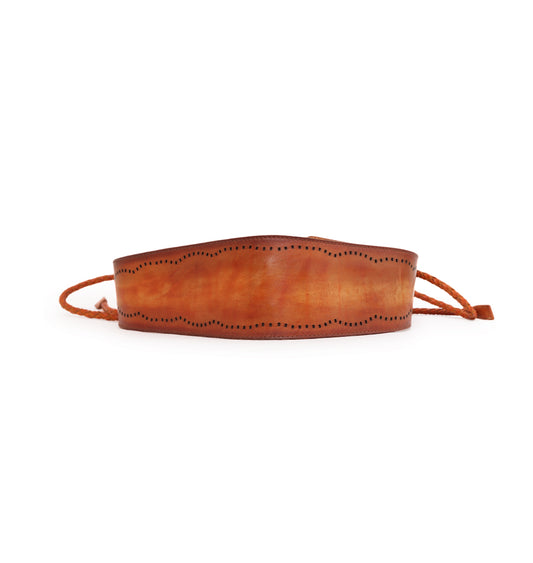 TAN Womens Genuine Leather Belt by Art N Vintage