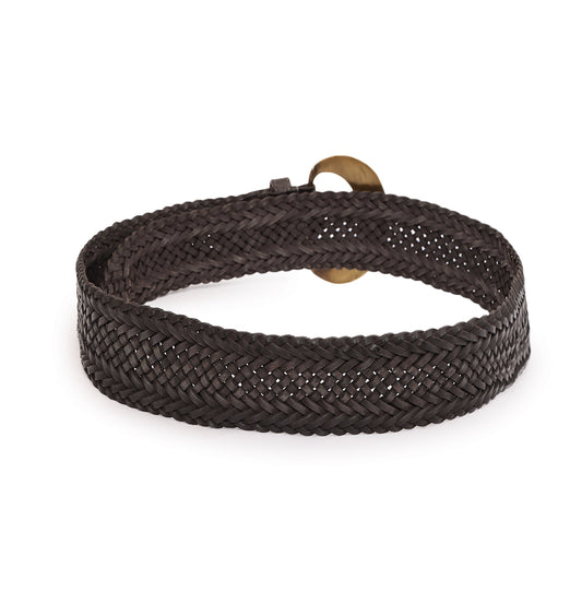 Women's Brown Genuine Leather Belt by Art N Vintage