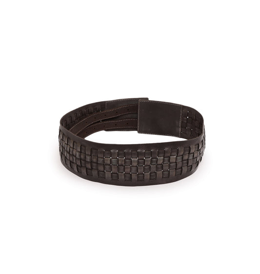 BROWN Womens Genuine Leather Belt by Art N Vintage
