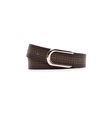 Washed Black Classic Rounded Rectangular Buckle by Art N Vintage