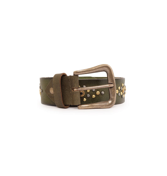 OLIVE  Womens Genuine Leather Belt by Art N Vintage