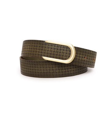 Olive Classic Rounded Rectangular Buckle by Art N Vintage