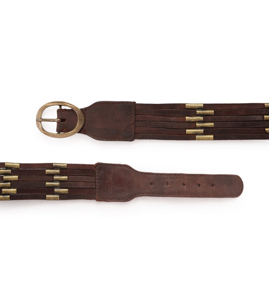 Brown Womens Genuine Leather Belt by Art N Vintage
