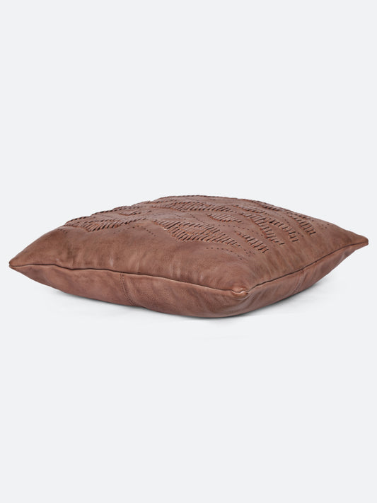 Artisan Diamond Cut Leather Cushion