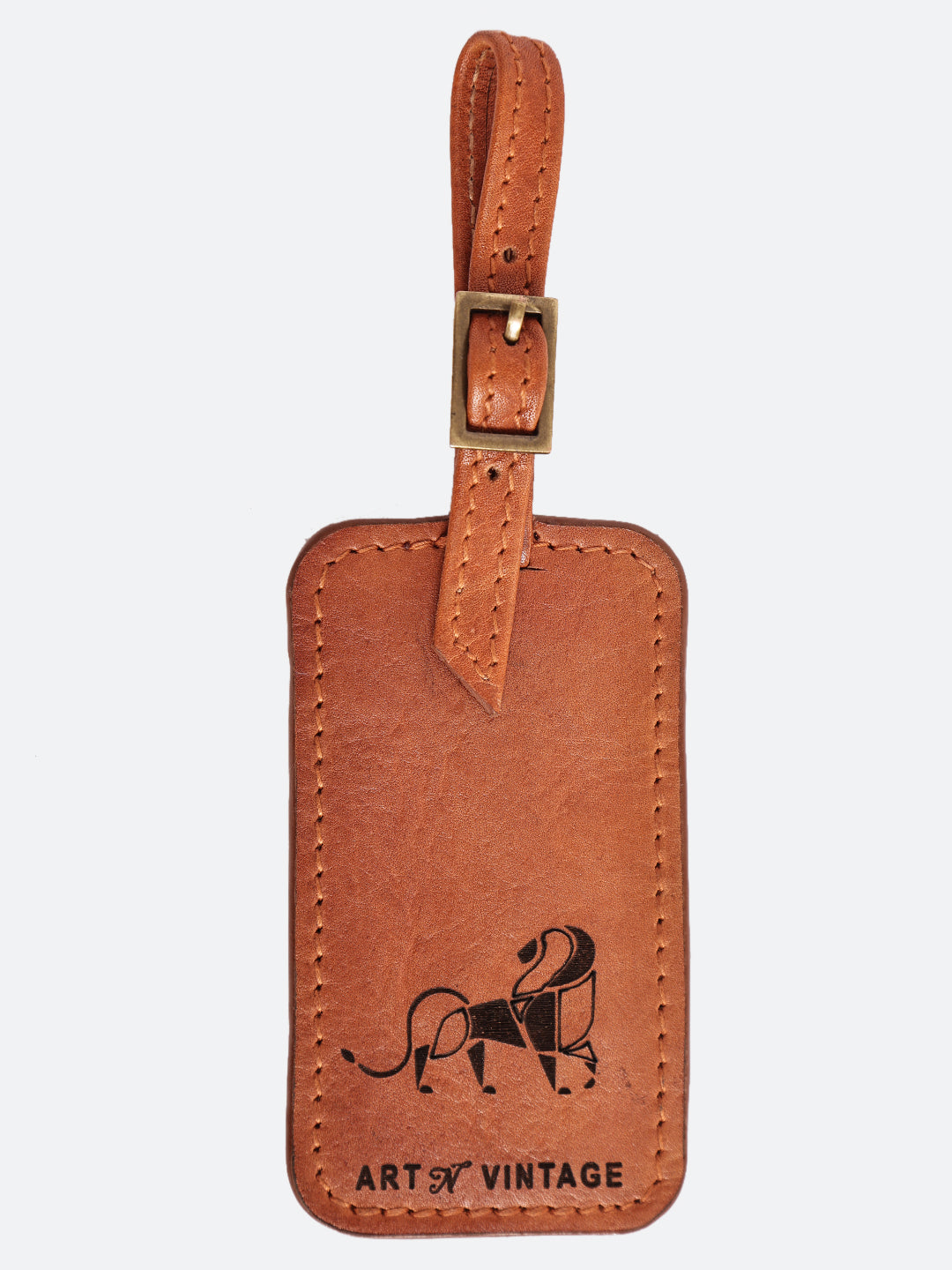 40/41 “The Majestic Lion” Leather Luggage Tag
