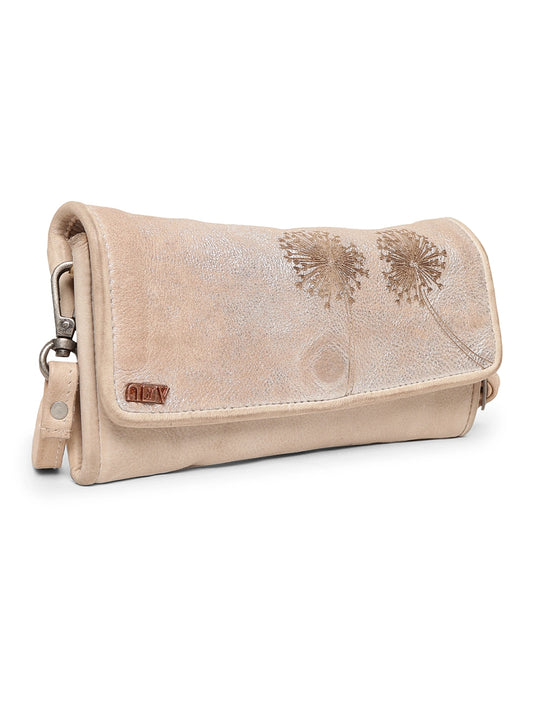 Bloomcraft Real Leather Crossbody Clutch
