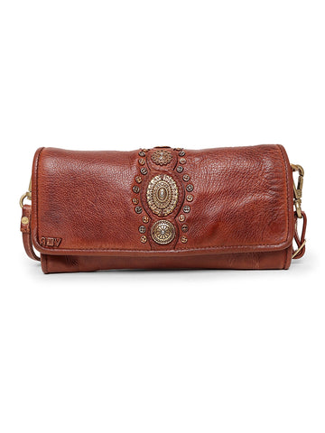 Artisan Charm Real Leather Flap Clutch  Bag