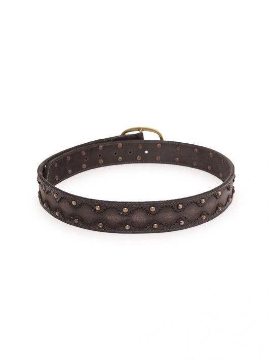Black Cutwork Medium width Jeans Belt by Art N Vintage
