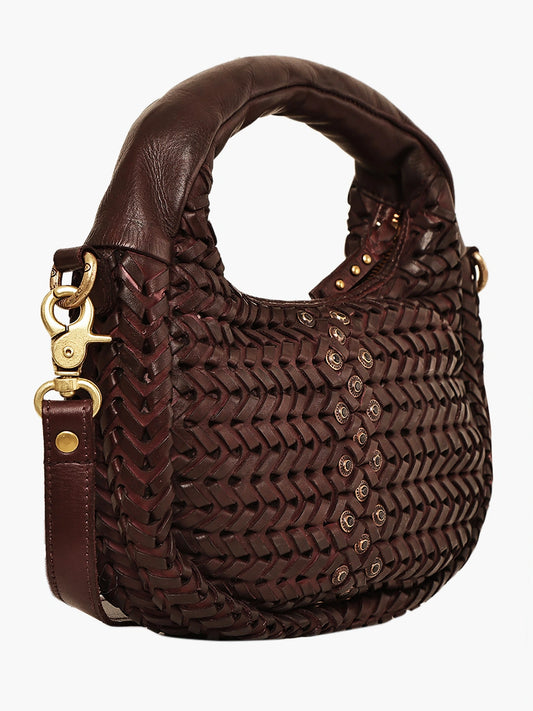 Aurelia Woven Leather Crossbody Bag