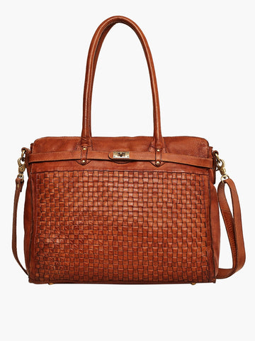 Aurelia Woven Leather Tote Bag