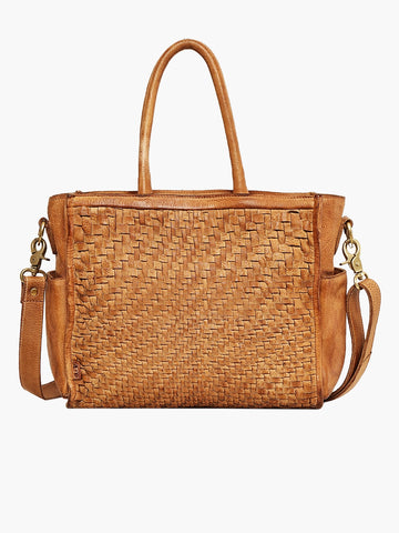 Handcrafted Woven Leather Tote Bag