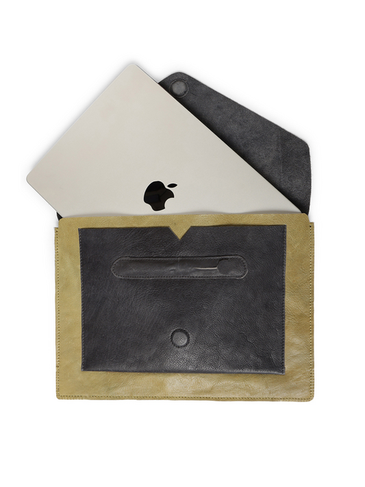 UrbanCraft Navy Leather Laptop Sleeves