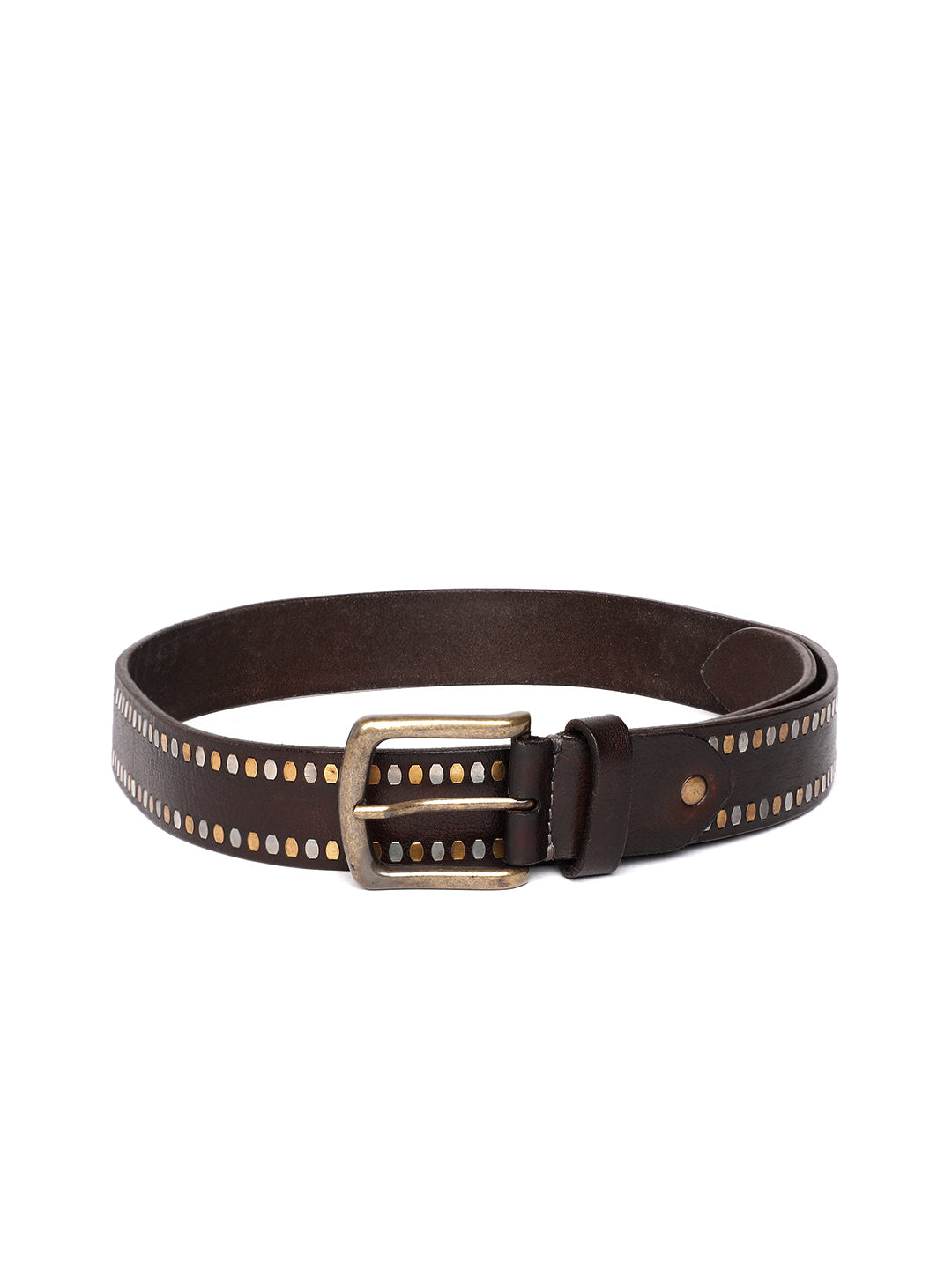 Black Studded Leather Belt by Art N Vintage