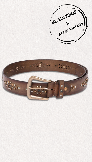 Brown Womens Genuine Leather Belt by Mr. Ajay Kumar X Art N Vintage