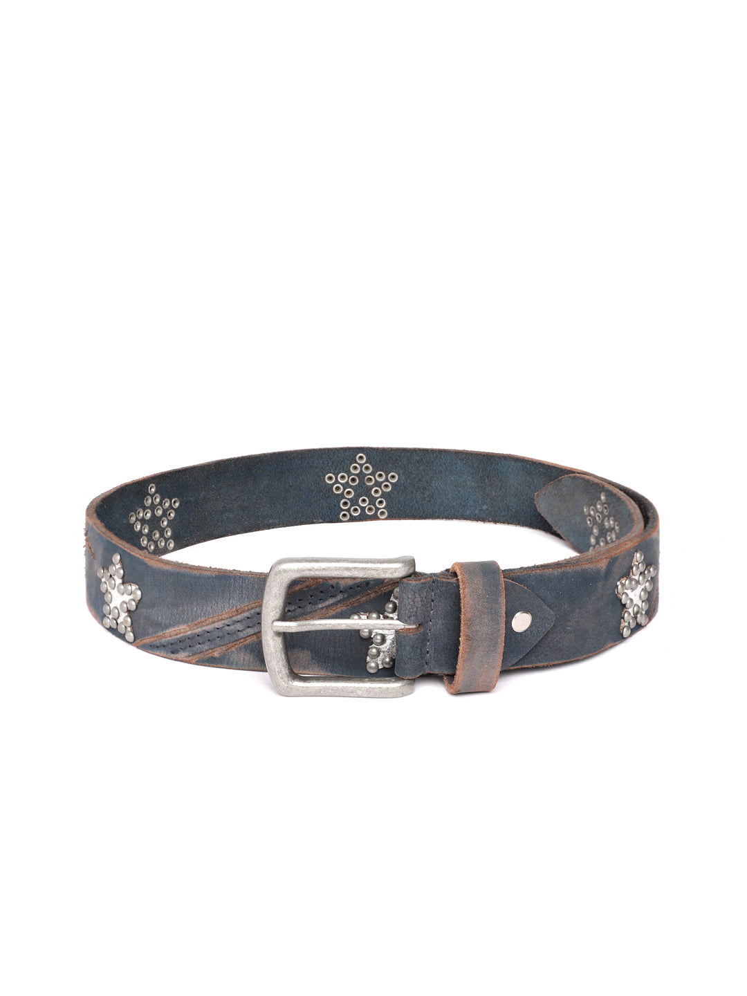 Denim Blue  Womens Genuine Leather Belt by Art N Vintage