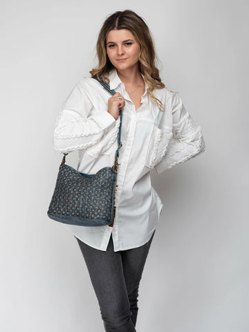 Hand-Woven Leather Crossbody Bag