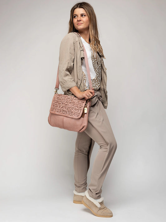 Art N Vintage Textured Flap Crossbody Bag