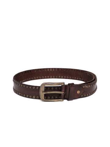 BROWN Studded Decorative Belt by Art N Vintage